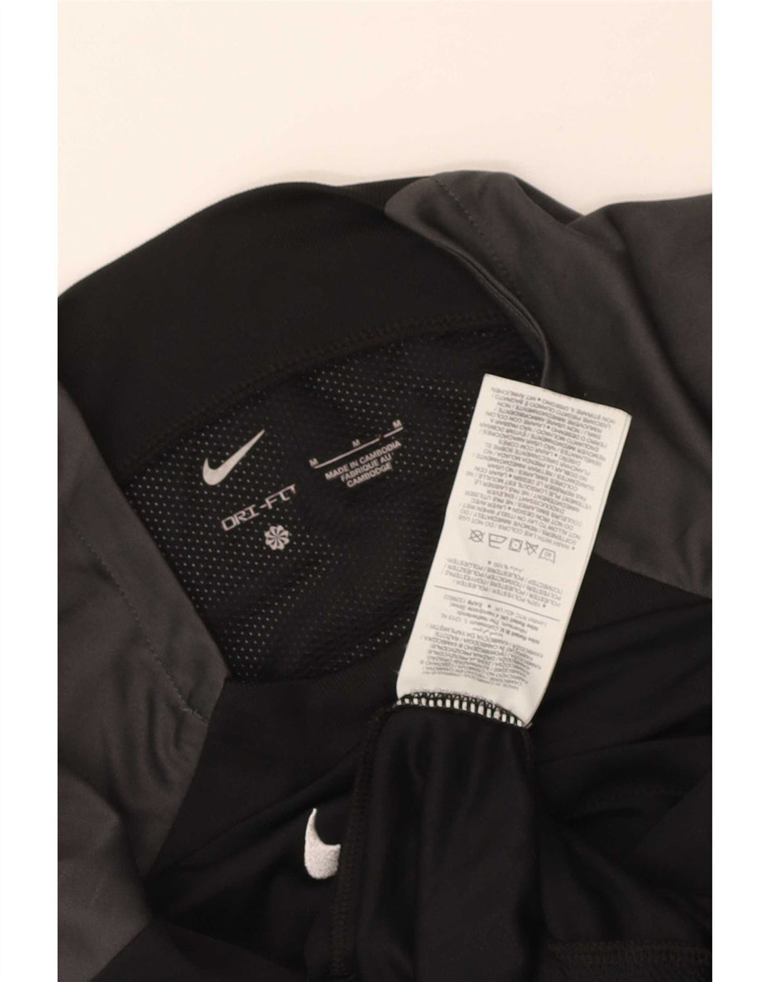 T-shirt Nike da uomo Dri Fit, top in poliestere color block medio nero
