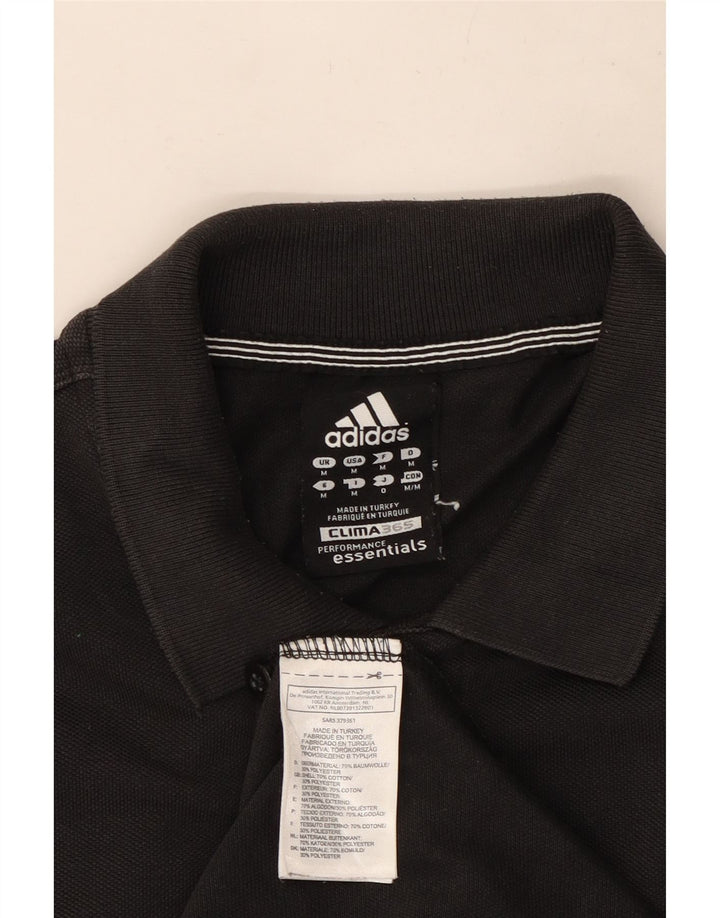Polo Adidas Clima 365 da uomo in cotone nero medio