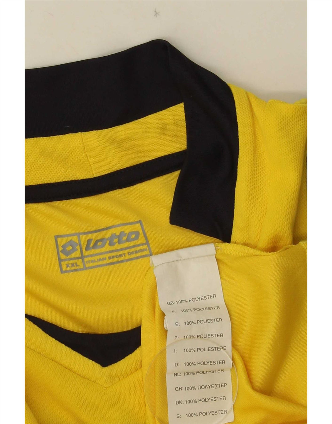 T-shirt da uomo Lotto Top 2XL Poliestere color block giallo