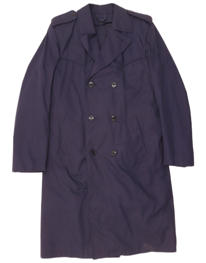 Trench da uomo vintage IT 48 blu navy medio