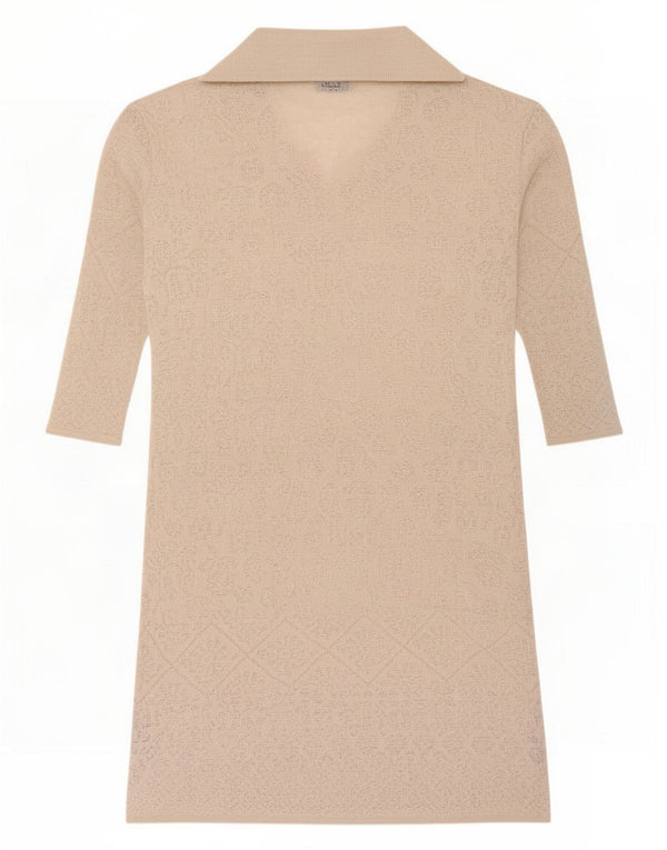 Abito maglione oversize trasparente da donna Zara UK 18 XL Acrilico beige