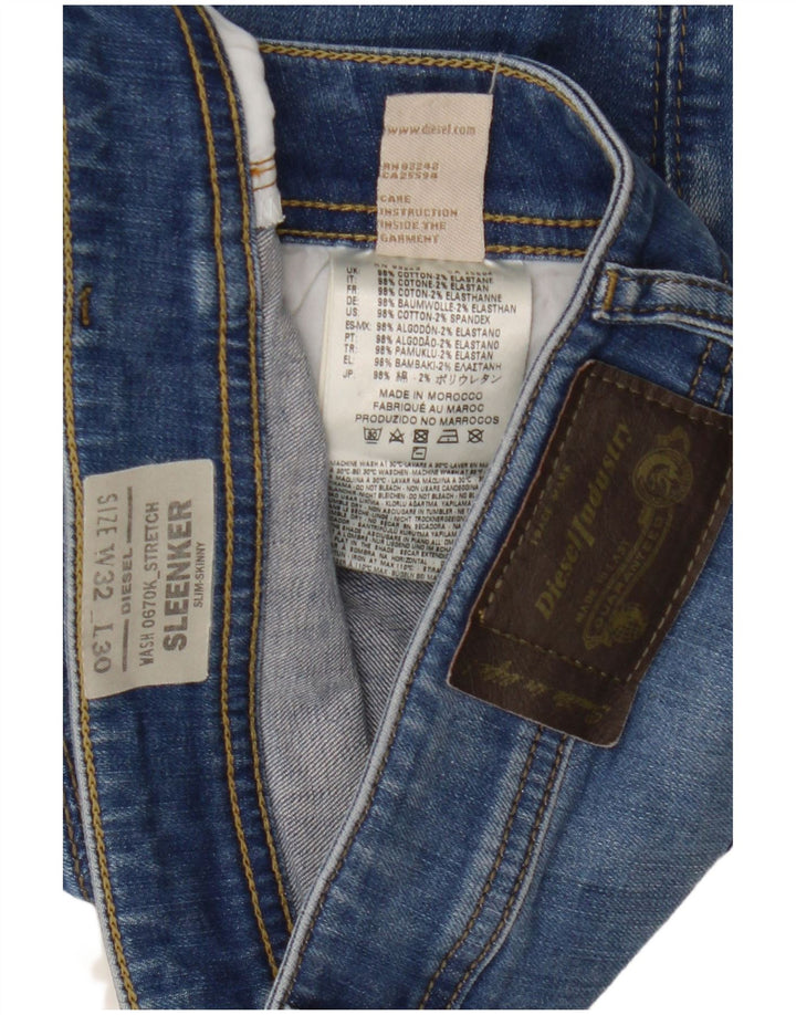 Jeans skinny slim slim da donna DIESEL W32 L30 cotone blu
