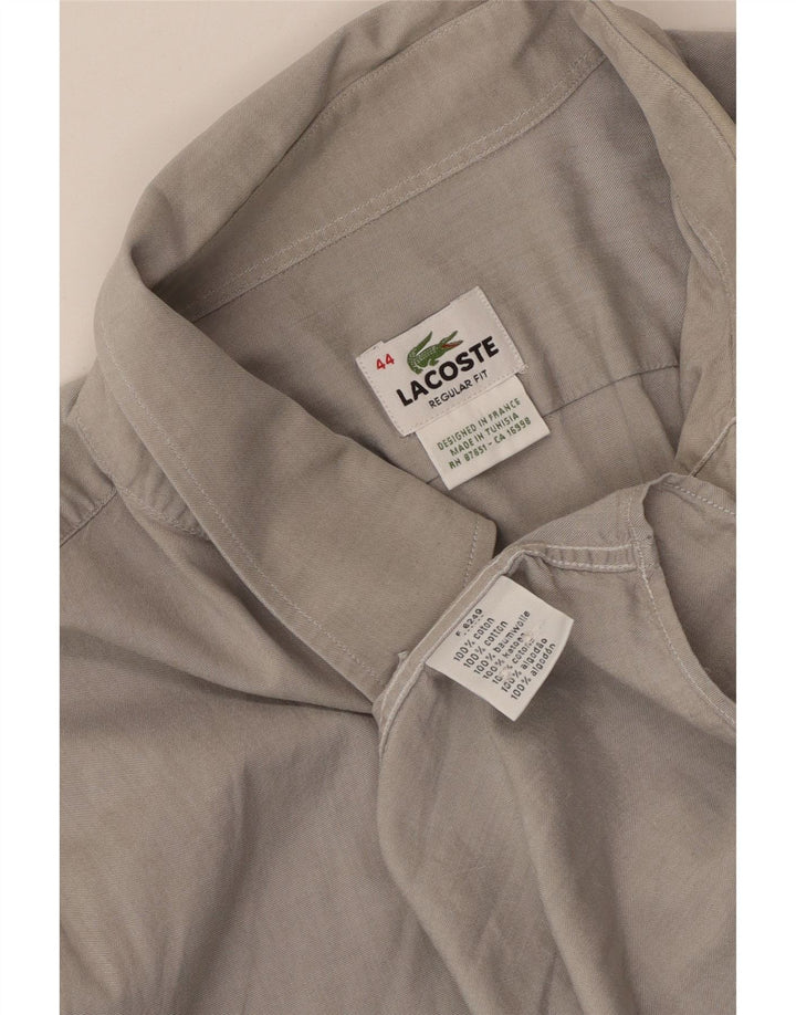 Camicia Lacoste da uomo vestibilità regolare taglia 44 XL cotone grigio