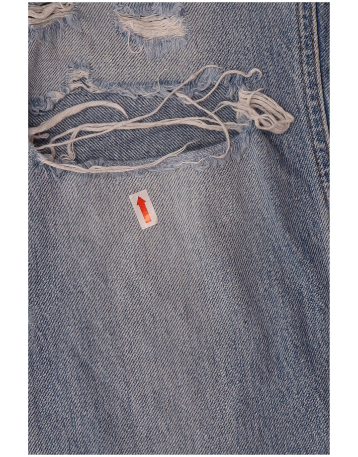 Jeans affusolati invecchiati Zara da donna EU 36 XS W26 L27 Blu cotone Grunge