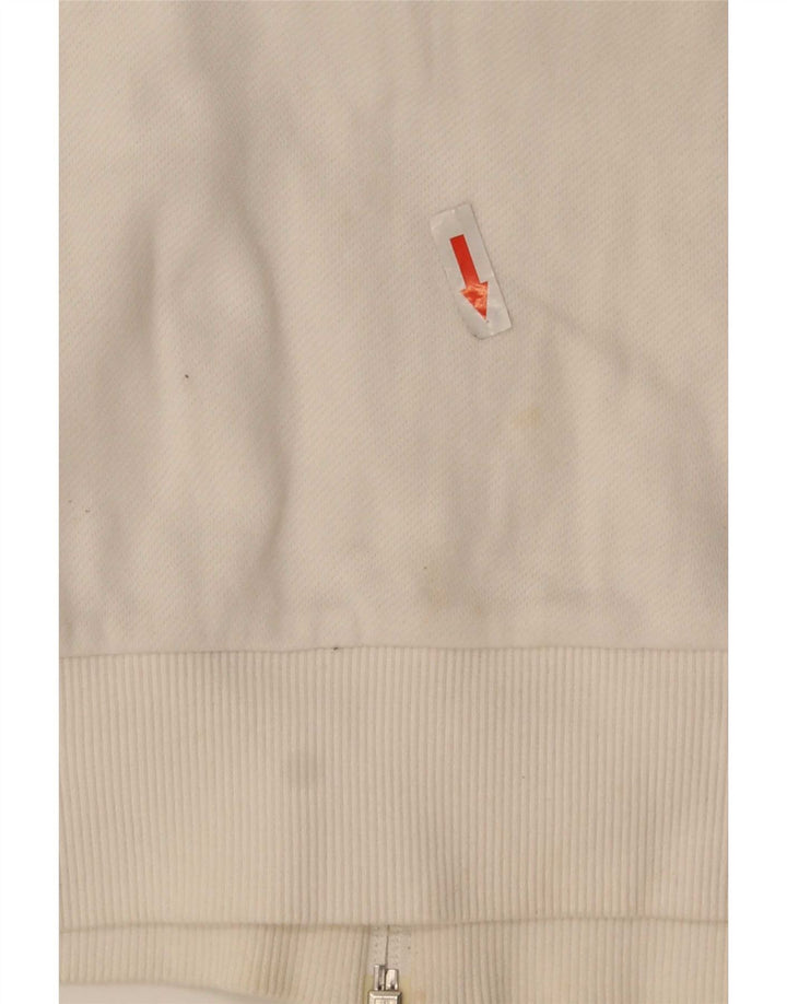 Giacca da tuta da uomo Puma Large in cotone color block bianco