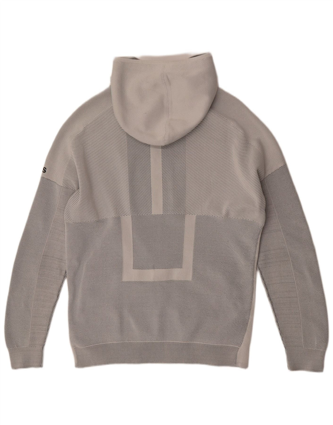 Maglione con cappuccio e zip da uomo ADIDAS grigio medio gessato