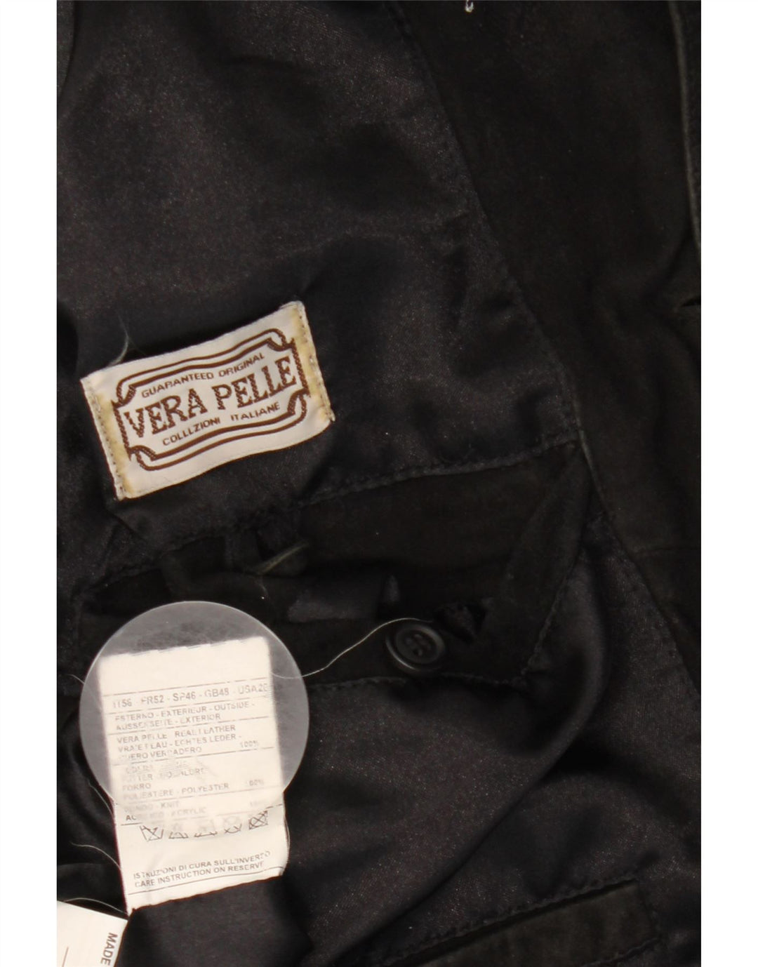 Giubbotto bomber in pelle scamosciata vintage da uomo UK 40 grande in pelle nera