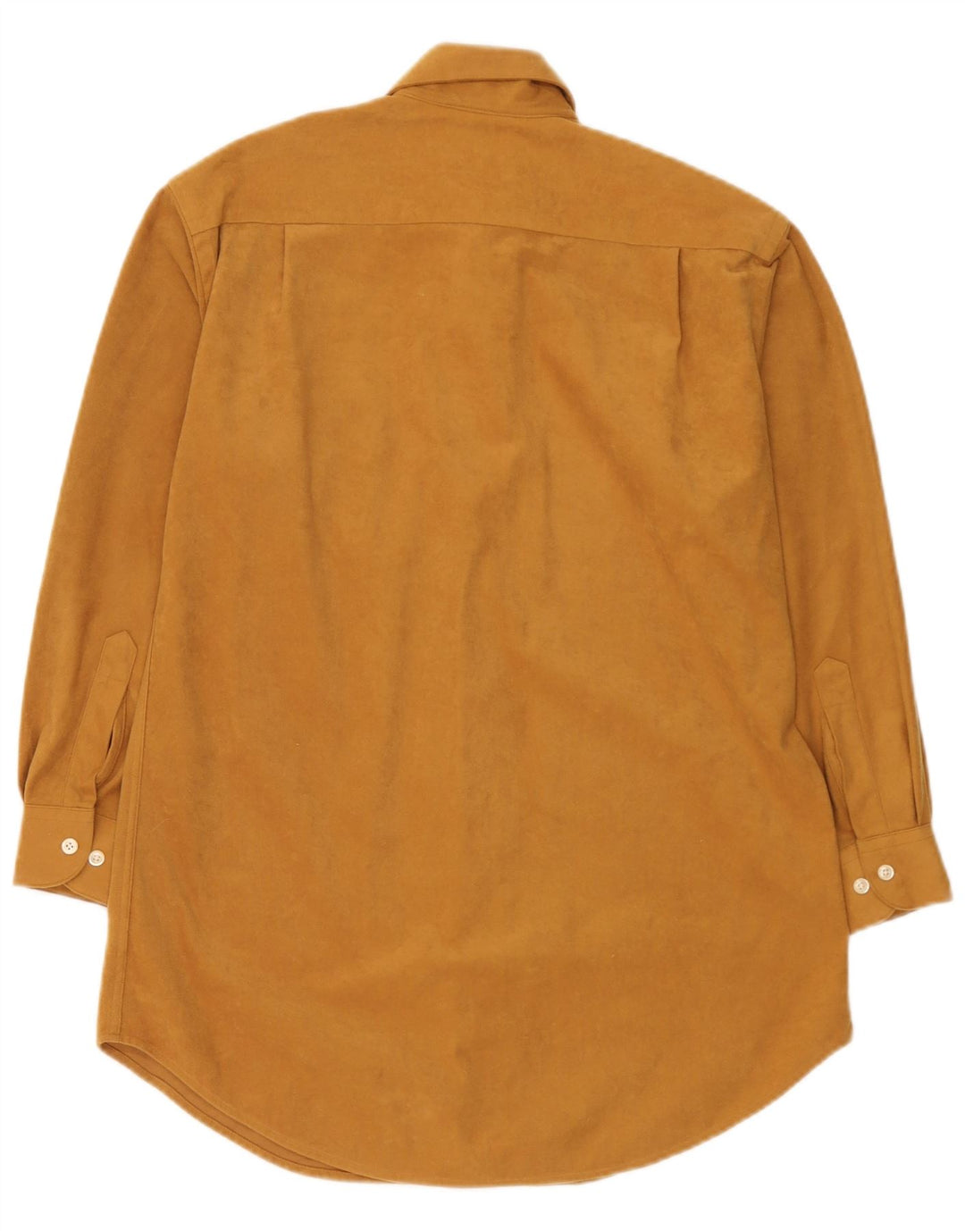 Camicia vintage da uomo piccola in poliestere beige