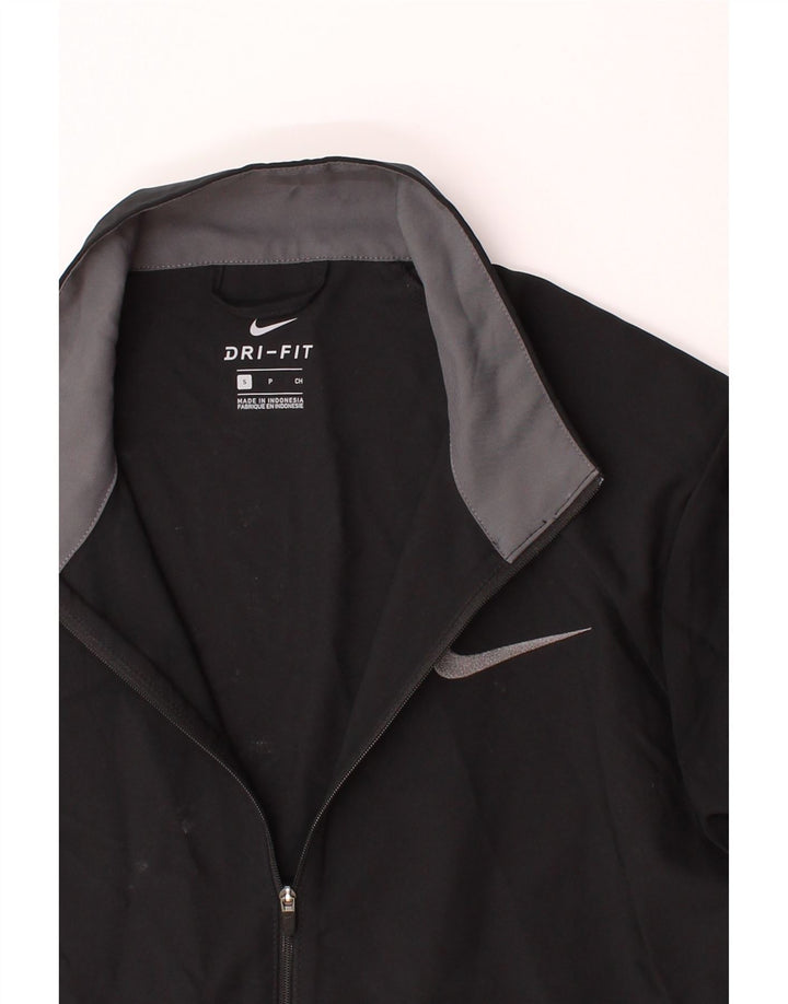 NIKE Mens Dri Fit Tracksuit Top Jacket Small Black Polyester Sports Vintage Nike and Second-Hand Nike from Messina Hembry 