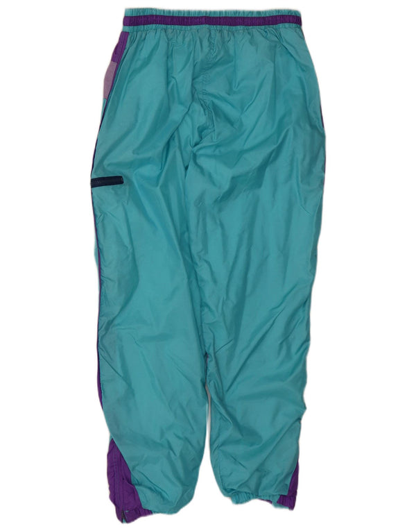 Vintage Mens Cargo Tracksuit Trousers Joggers Large Blue Colourblock