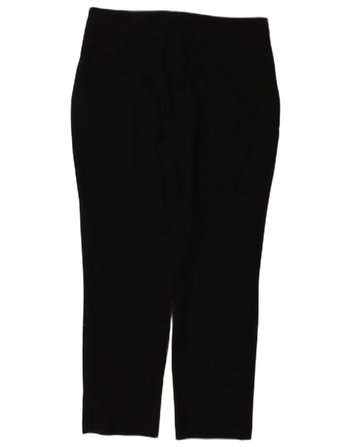 Pantaloni da abito dritti da donna ZARA EU 38 Small W28 L26 poliestere nero