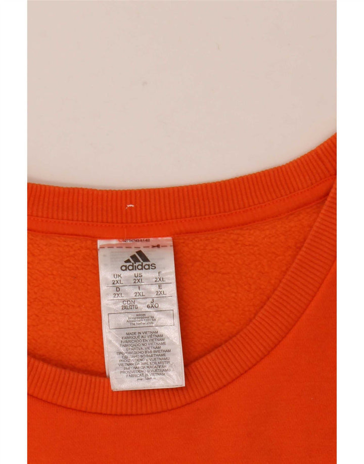 Felpa grafica da uomo Adidas Jumper 2XL Cotone arancione
