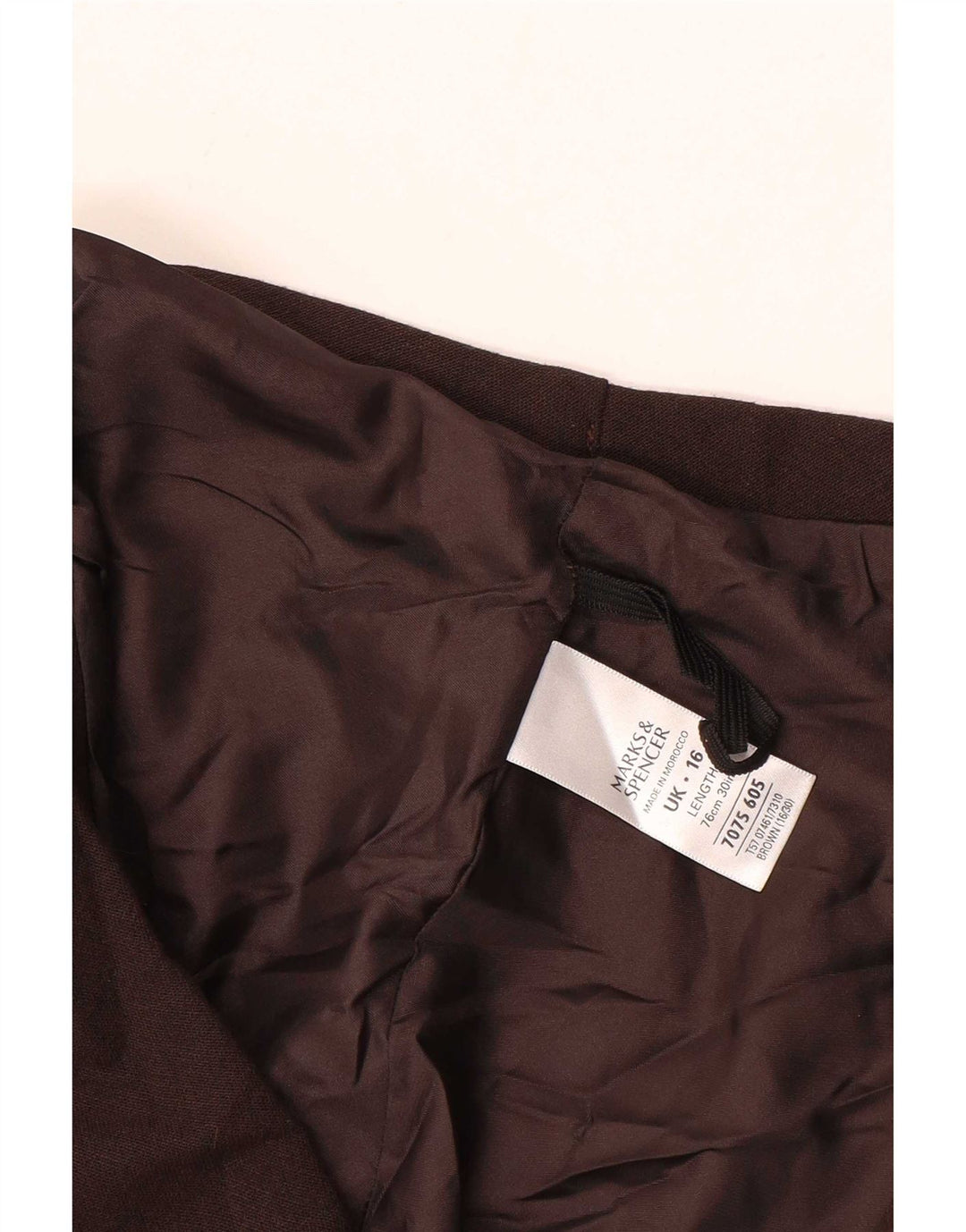 Gonna a trapezio da donna Marks & Spencer UK 16 Large W36 Marrone Poliestere