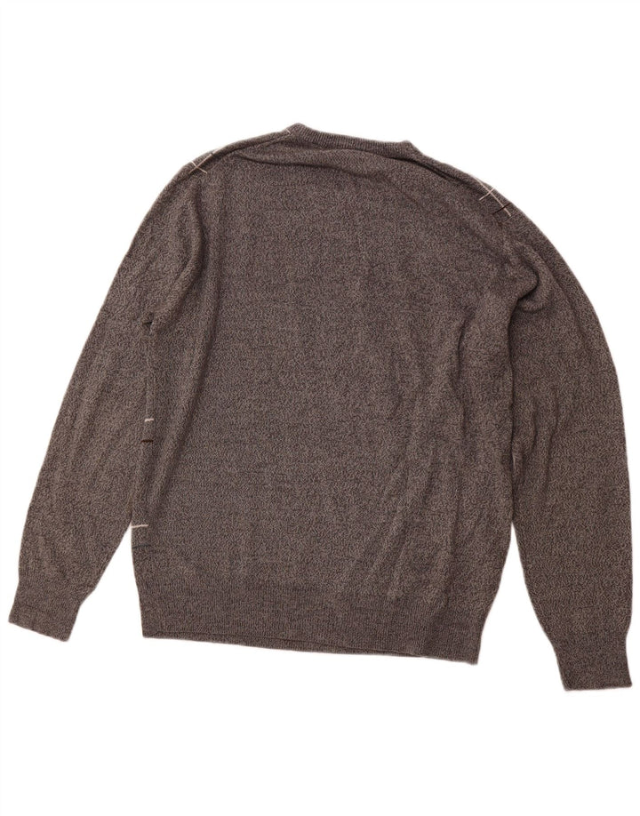 DOCKERS Maglione girocollo da uomo in acrilico grigio medio a quadri