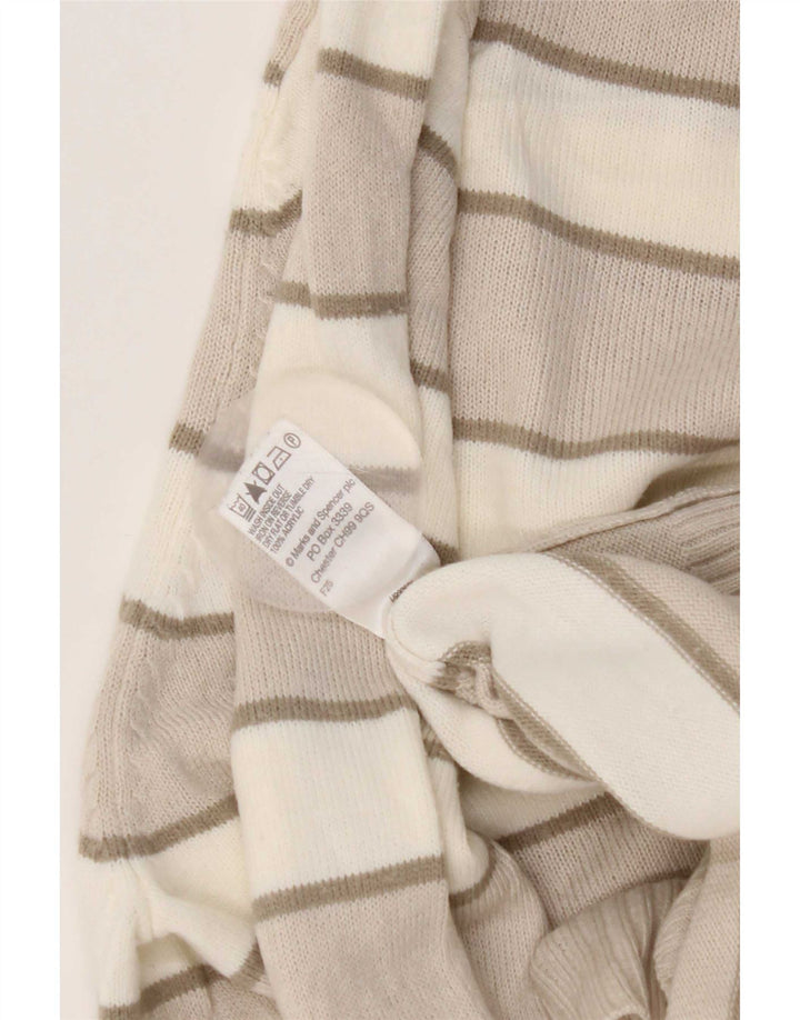 Maglione maglione girocollo da uomo Marks & Spencer blu Harbour beige medio