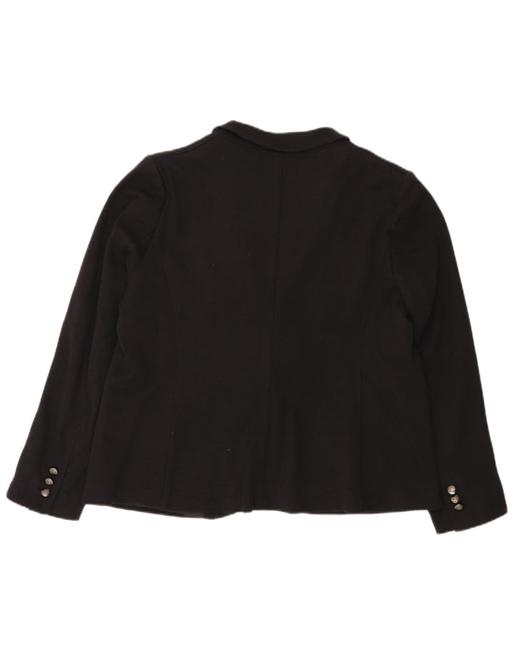 Giacca blazer a 1 bottone Marks & Spencer da donna UK 20 2XL cotone nero