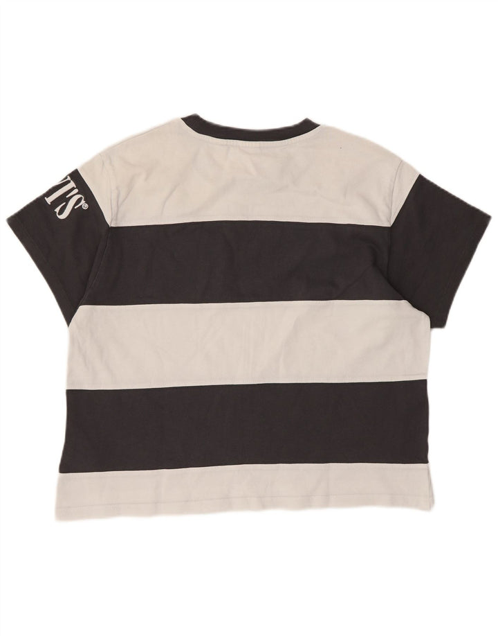 T-shirt grafica oversize corta da donna Levi's Top UK 6 XS a righe nere