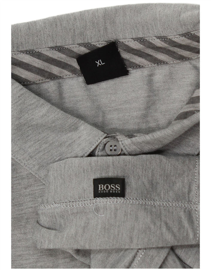 Polo da uomo Hugo Boss XL grigia chiazzata