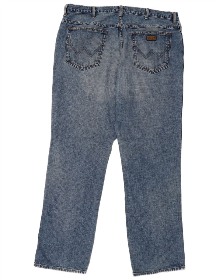 Jeans dritti Wrangler da uomo Texas invecchiati W40 L32 cotone blu