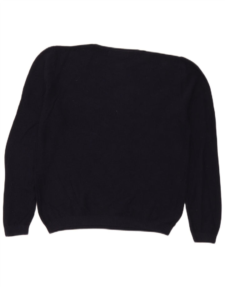 Maglione maglione girocollo da uomo Zara grande blu navy