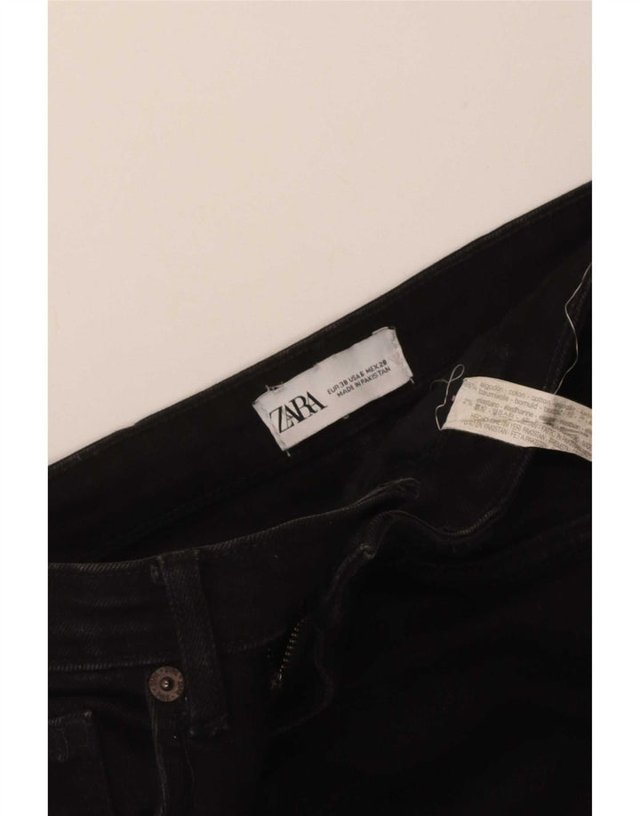 Jeans svasati da donna Zara EU 38 Small W28 L31 cotone nero