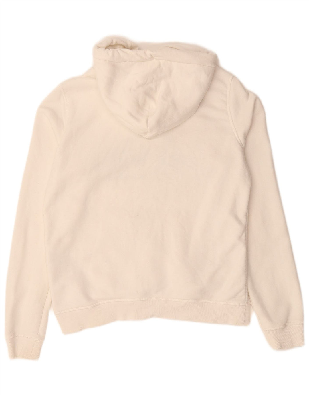 JACK WILLS Maglione con cappuccio oversize con grafica da donna UK 10 Piccolo cotone bianco
