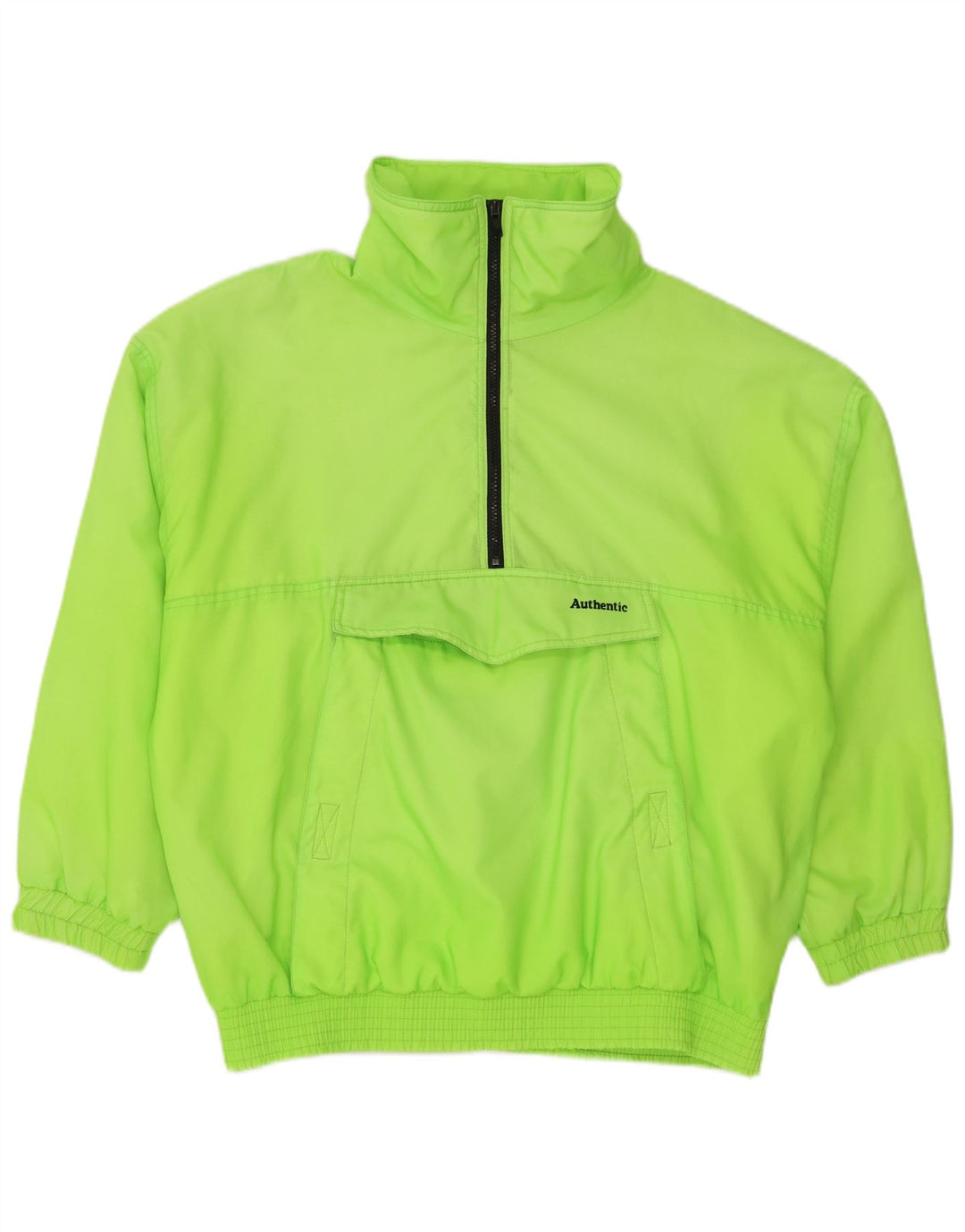 Giacca da ginnastica autentica da uomo con giacca anorak UK 38 Poliammide verde medio