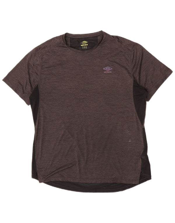 T-shirt da uomo Umbro Top 2XL Poliestere color block grigio