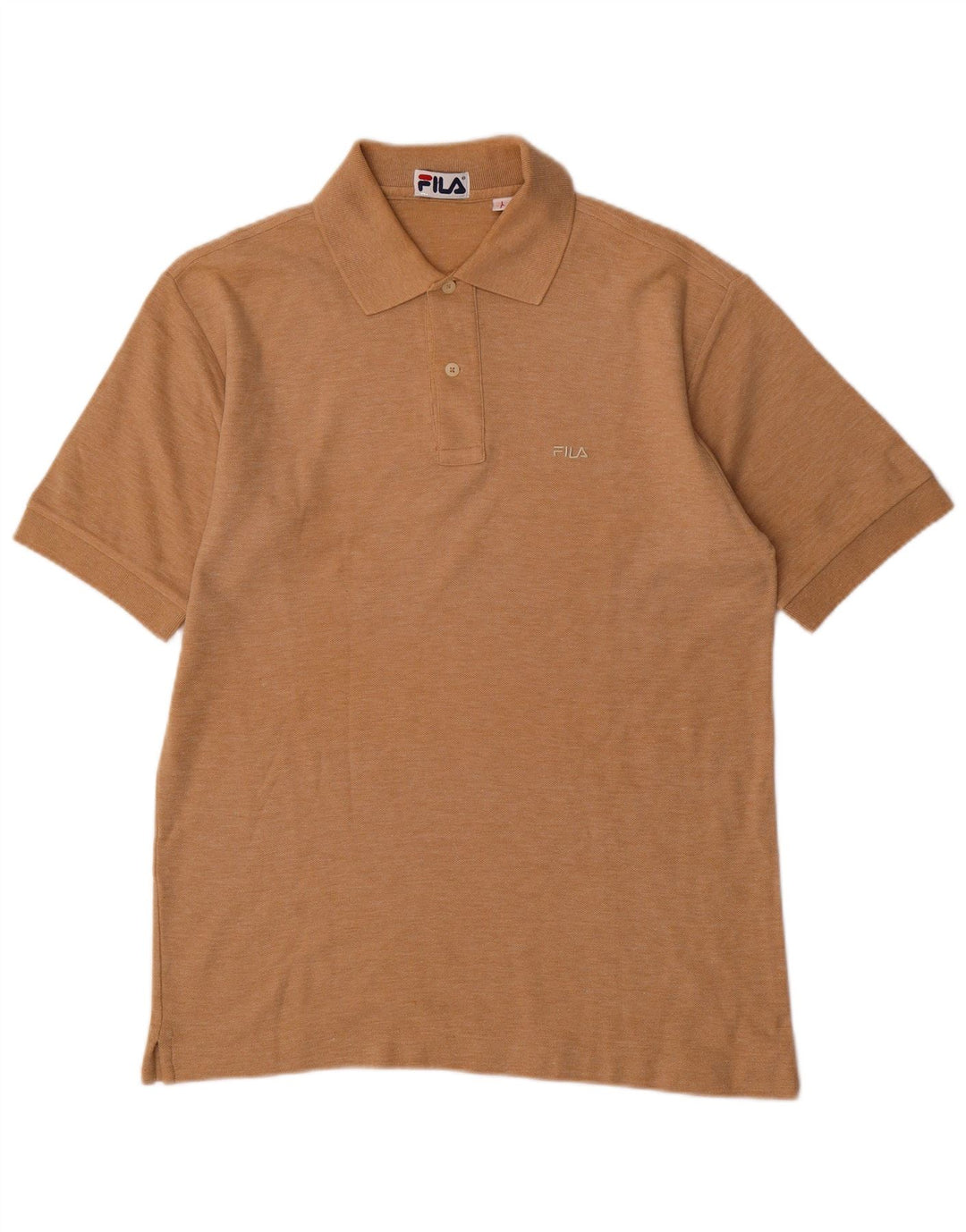 Polo da uomo FILA IT 46 Small in cotone screziato marrone