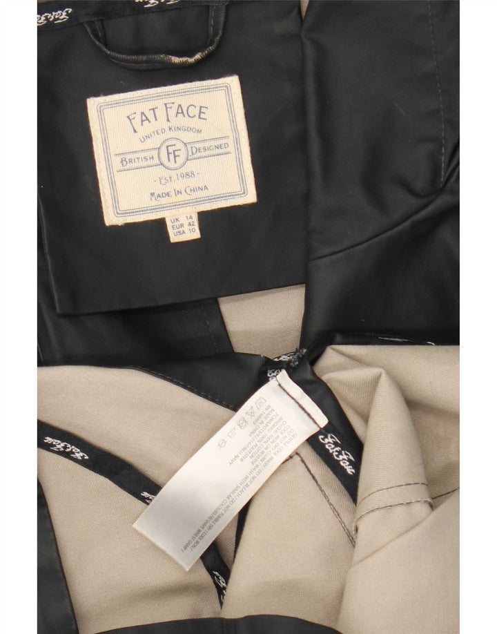 Impermeabile con cappuccio da donna Fat Face UK 14 grande poliestere blu navy