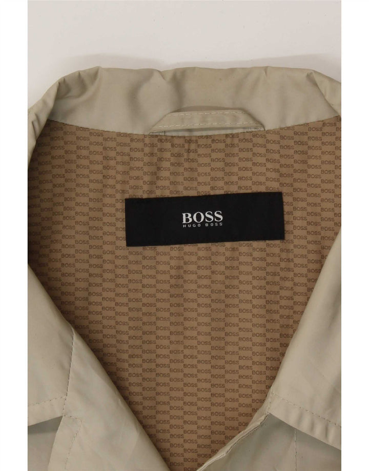 Trench da uomo Hugo Boss EU 52 XL Beige poliammide