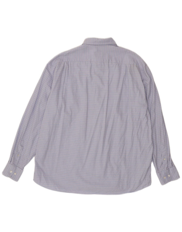 Camicia da uomo HUGO BOSS taglia 45 17 1/2 XL cotone a quadri viola