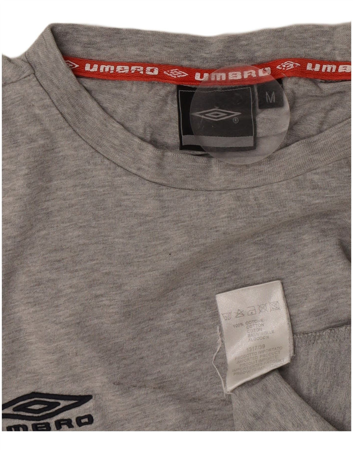 T-shirt da uomo Umbro Top in cotone chiazzato grigio medio
