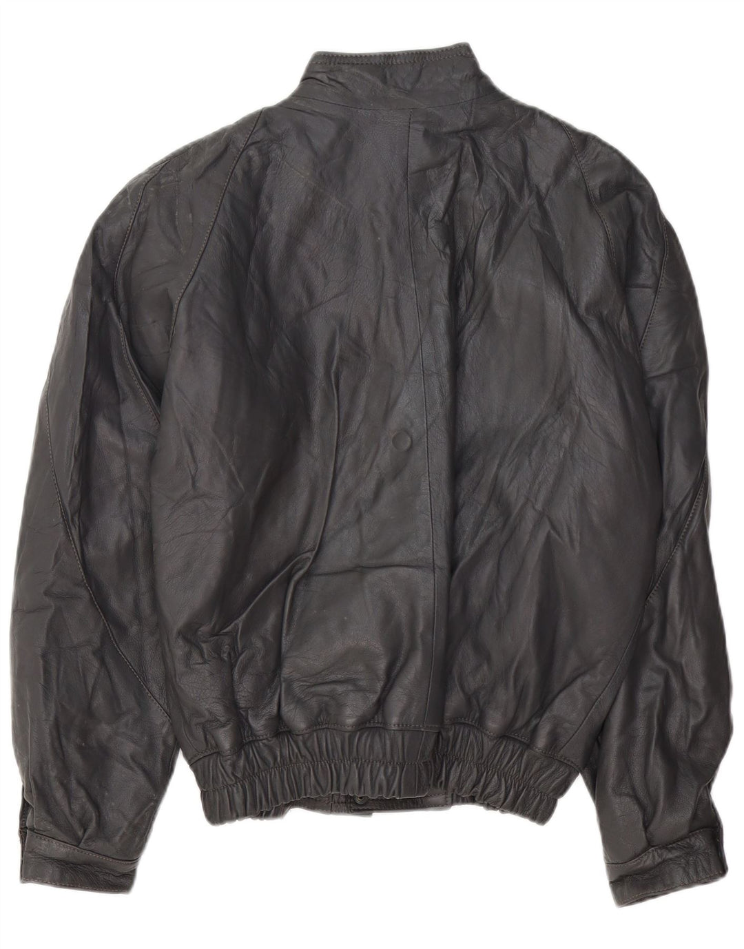 Giacca in pelle da uomo VINTAGE UK 40 grande in pelle grigia