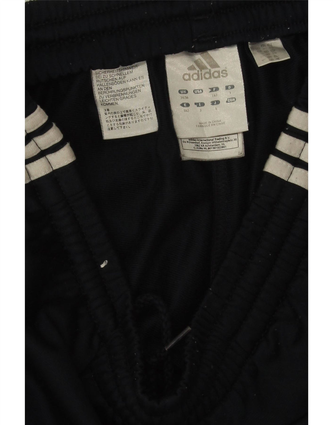 Pantaloni da tuta da uomo Adidas UK 34/36 Small Poliestere blu navy