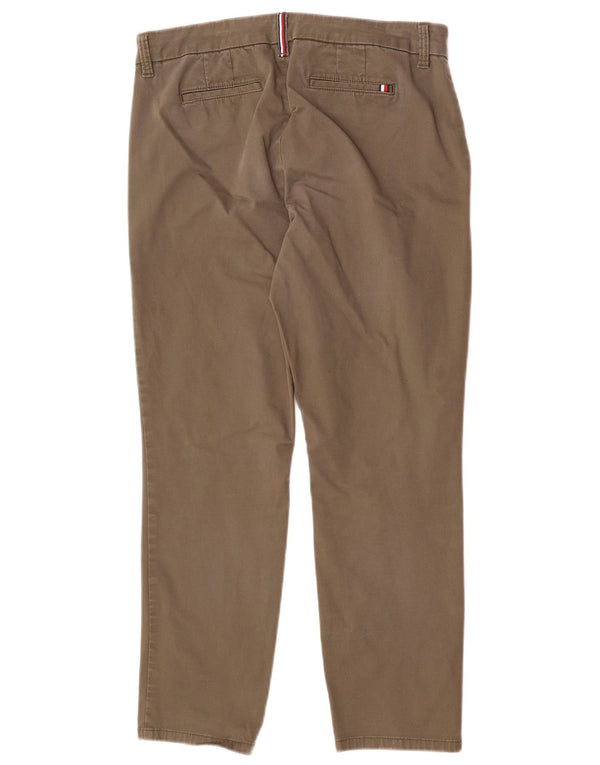 Pantaloni chino regolari da donna Tommy Hilfiger US 10 Large W32 L27 Khaki