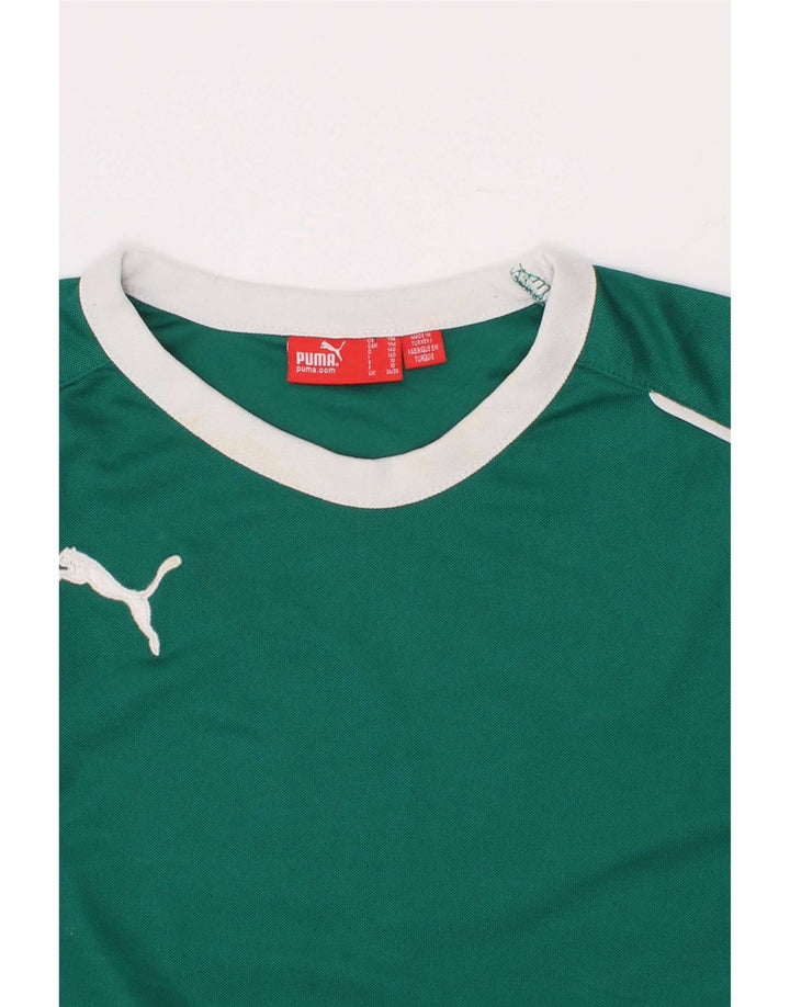 Maglia Puma da bambino a maniche lunghe 9-10 anni verde color block