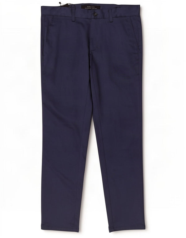Pantaloni chino slim da uomo Zara EU 38 Small W30 L28 cotone blu navy