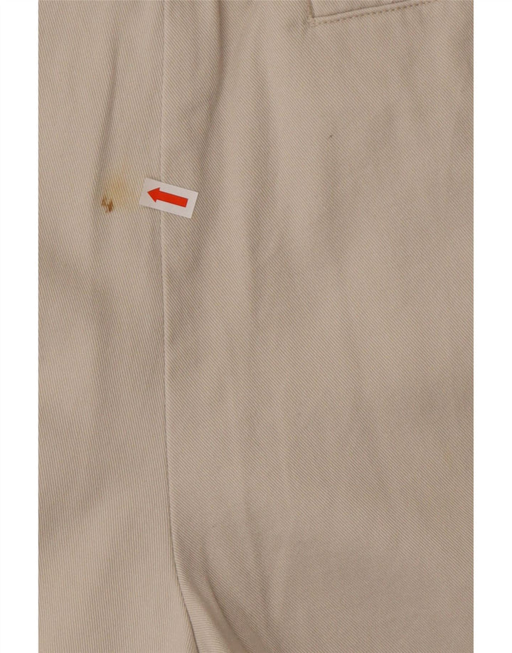 DOCKERS Pantaloncini chino con pegging da uomo kaki W34 Large in cotone beige