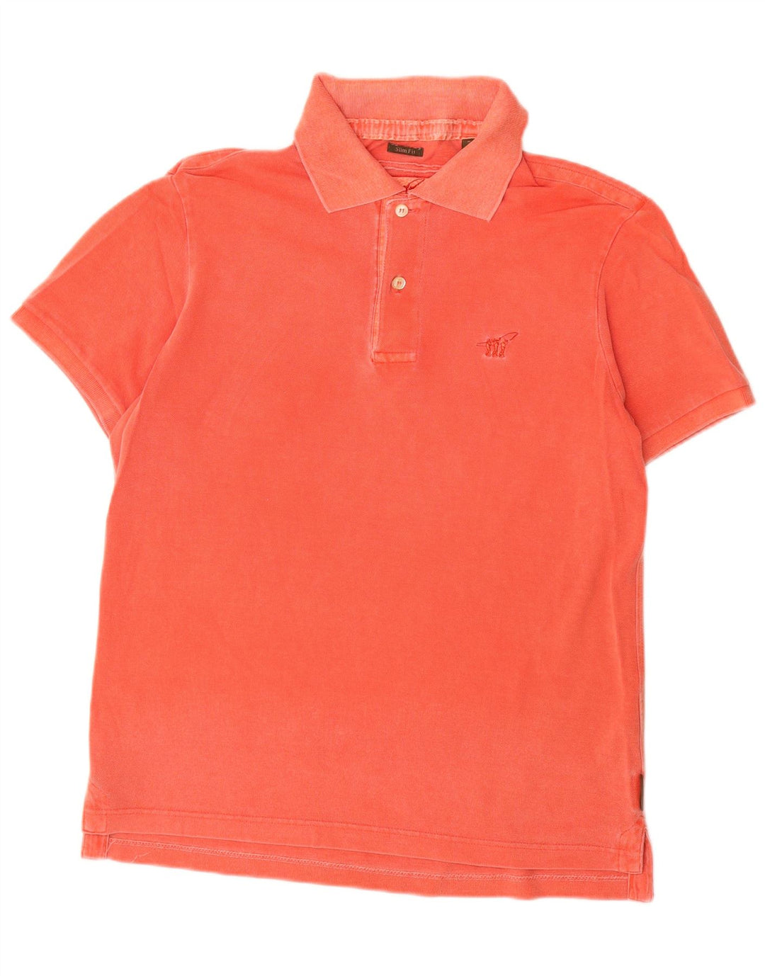 Polo da uomo slim fit Henry Cottons in cotone arancione medio