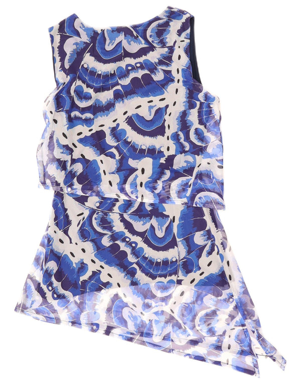 Abito asimmetrico con motivo astratto da donna DESIGUAL UK 10 piccolo blu
