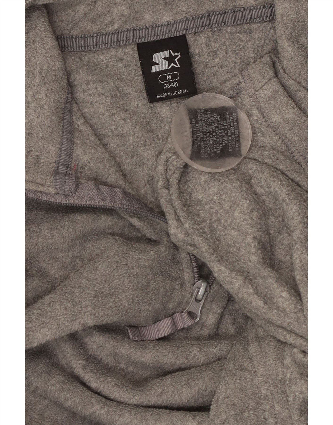 Maglione in pile Starter da uomo con collo grafico e zip UK 38/40 Poliestere grigio medio