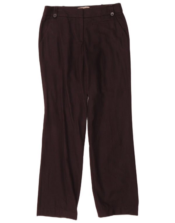 Jigsaw Womens Straight Chino Trousers UK 10 Small W28 L31 Black Wool