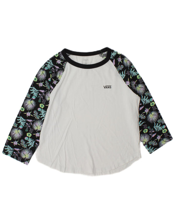 Maglia da donna Vans manica 3/4 UK 14 Medium White Colourblock