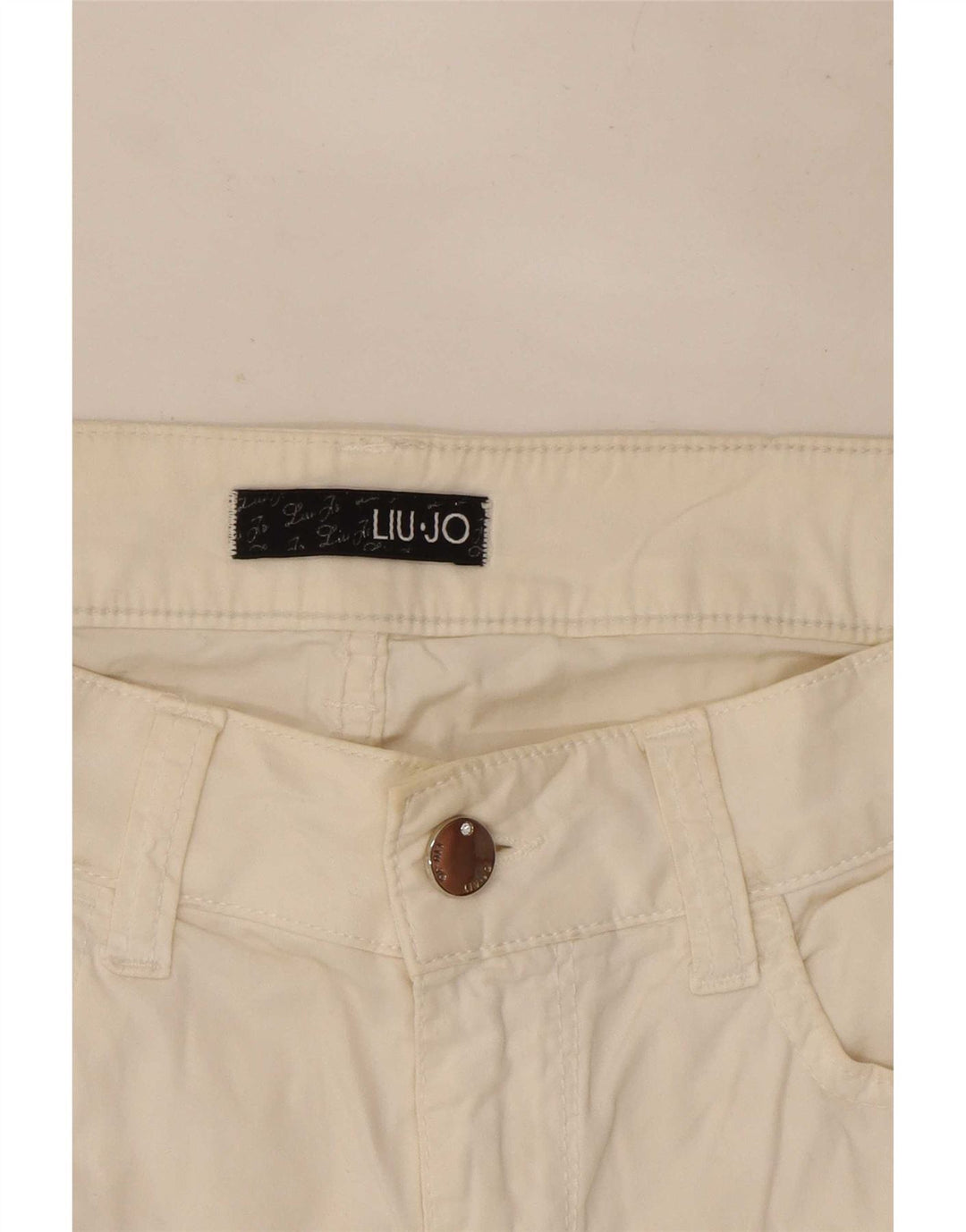 Pantaloni casual slim da donna Liu Jo W30 L27 bianchi