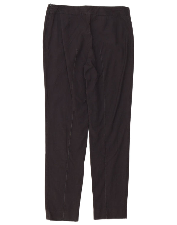 Pantaloni casual affusolati da donna Moschino UK 10 Small W28 L28 Rayon nero