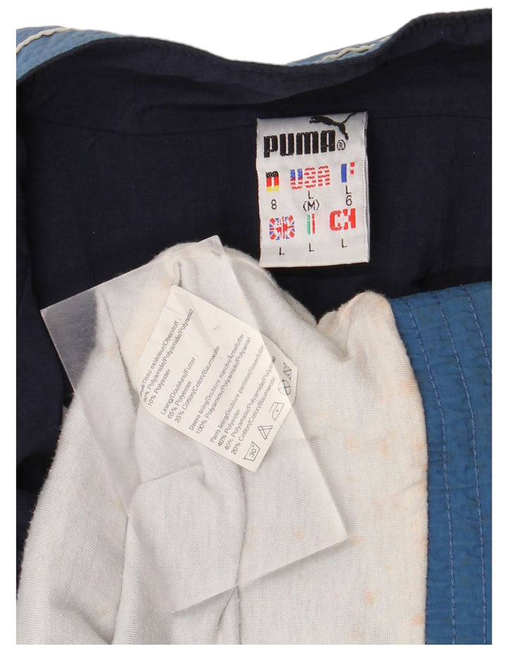 Giacca da tuta da uomo Puma Large blu color block in poliammide