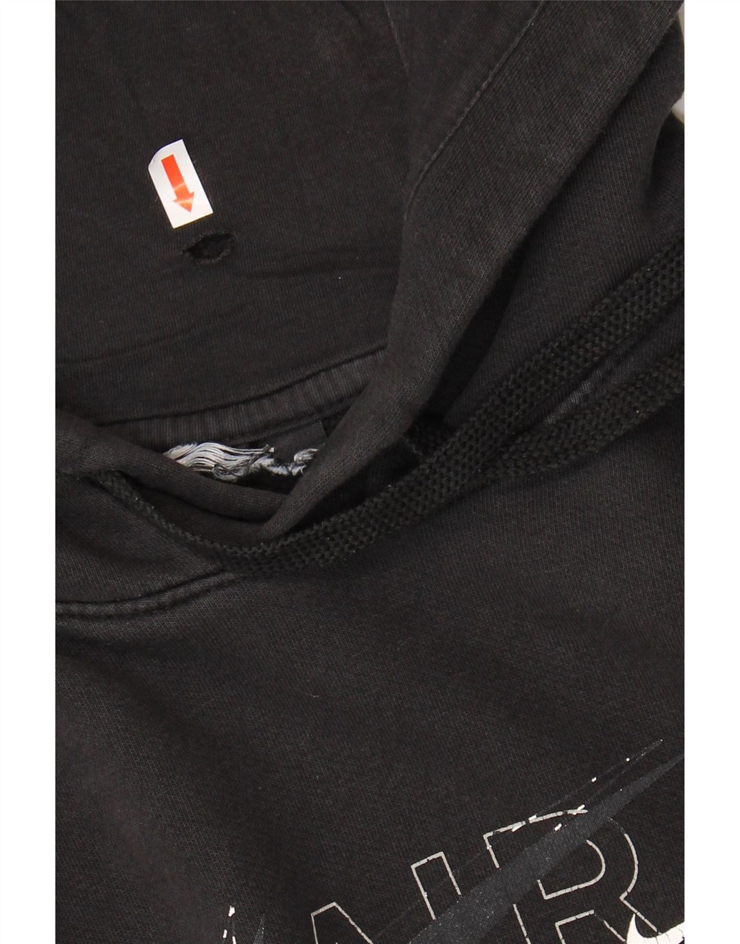 NIKE Mens Graphic Hoodie Jumper Medium Black Cotton