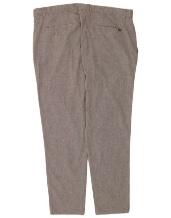 Pantaloni chino slim da uomo Zara EU 48 XL W38 L29 Poliestere grigio