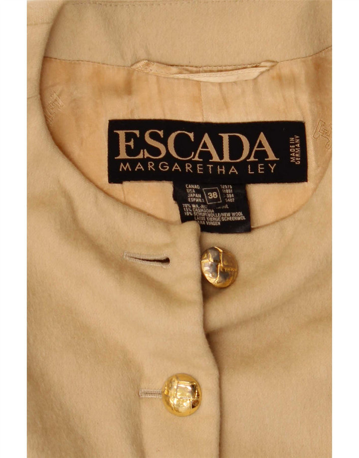 Giacca blazer a 6 bottoni da donna Escada di Margaretha Ley EU 38 Beige medio